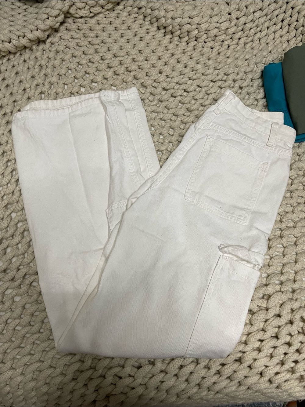 SHEIN White Wide Leg Women's Jeans